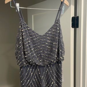 NWT Adrianna Papell BEADED BLOUSON GOWN